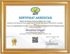 RESMI UNGGUL! Agroteknologi UM Gresik Cetak Sejarah, Akreditasi Tertinggi BAN-PT Berhasil Diraih