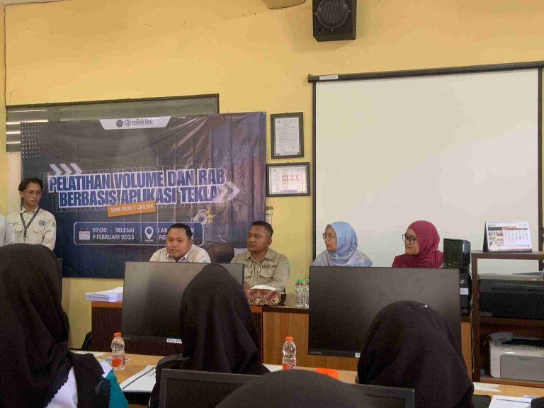 Teknik Sipil UM Gresik Perkenalkan Teknologi BIM kepada Siswa SMK Lewat Pelatihan Tekla